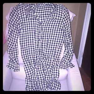 Old navy long plaid dress sz Large